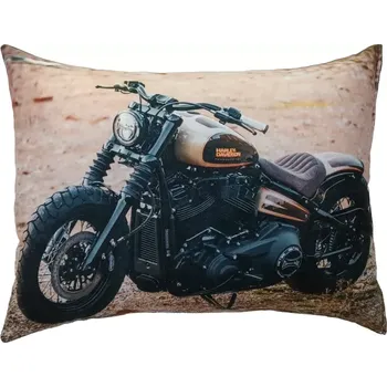 Dekorativní polštářek Polštář s motorkou Harley Davidson (dekorativní polštářek )