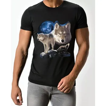 Tričko s vlky , vlci , vlk , vlci na skále XXL (Trička Moon River)