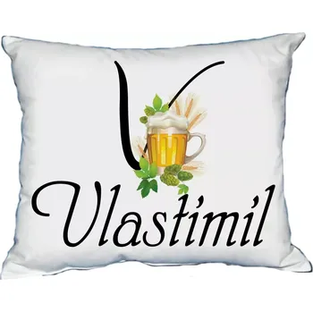Dekorativní polštářek Polštář s pánským jménem VLASTIMIL (polštář se jménem VLASTIMIL)