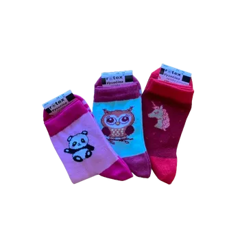 ROTEX Vysočina s.r.o. A01/1 – bavlněné dětské elastické ponožky se vzorem Barva: holka, Velikost: 29-30