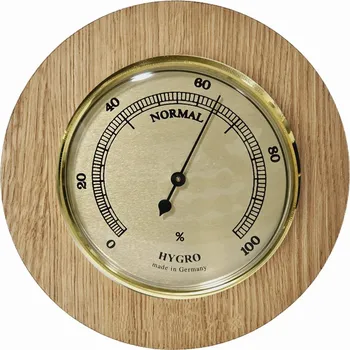 Barometr KUBRi 0243BASIC - vlhkoměr osazený v dubovém dřevě