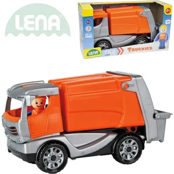 Hračka LENA Truckies popeláři 25cm set baby autíčko + panáček 01623 plast | 31