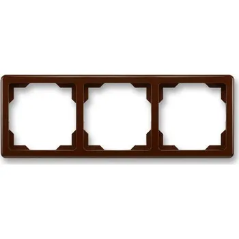 vypínač a zásuvka SWING-L ramecek 3-nas. hnědá