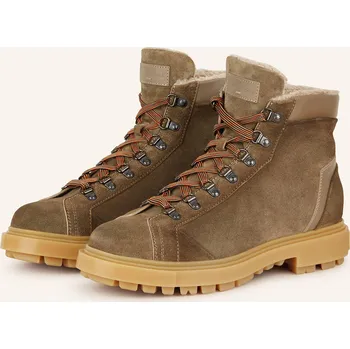 Pánské mokasíny Santoni Pánské Šněrovací Boty Farah, hnědá, 42