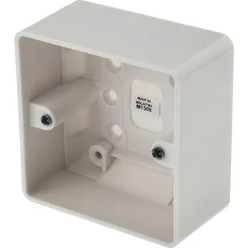 Elektroinstalační krabice Instalační krabice 1 40mm Bílá 87mm 87mm 87 x 87 x 40mm MK Electric