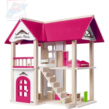 Dětské zboží WOODY DŘEVO Vila Anna-Marie herní set dům s nábytkem a 2 panenkami | 528203
