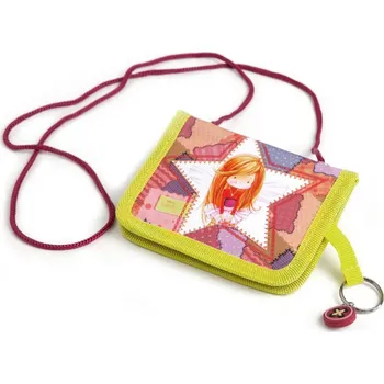 Peněženka Peněženka dětská školní na krk Miss Molly s klíčenkou na suchý zip | 890021