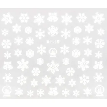 BIO NAILS Nálepka Vánoce XH-15 bílá