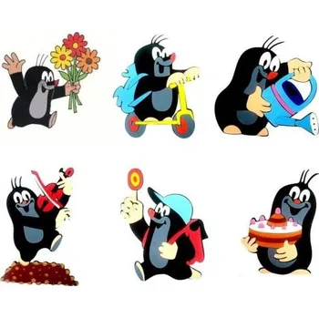 Samolepící dekorace KRTEK (Krteček) Dekorace pěnová samolepící Krtek a jeho kamarádi na stěnu | 600994