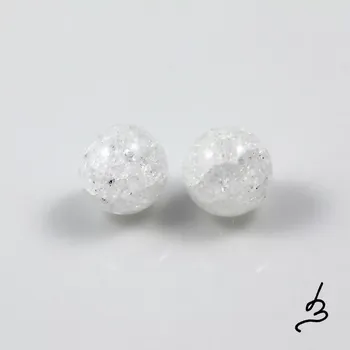 Drahý kámen Praskaný křišťál korálky 10–11mm – 1 ks