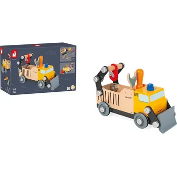 Dřevěná hračka Janod Dřevěné auto a stavebnice BricoKids (Dřevěné auto a stavebnice BricoKids Janod )