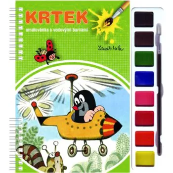 omalovánky AKIM Omalovánky set s barvami a štětcem Krtek (Krteček) 2 | AS22