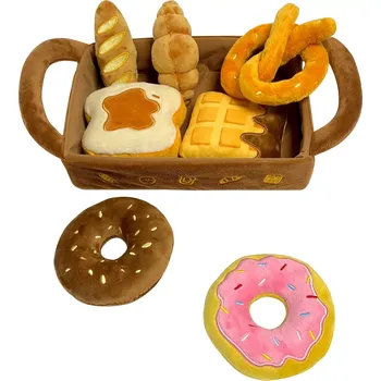 plyšák Kouzelný dětský plyšový košík s pečivem