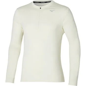Pánské sportovní tričko Mizuno Impulse core LS HZ / Pristine Velikost: XXL