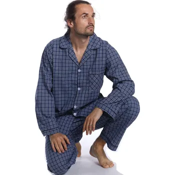 Pánské pyžamo Pyžamo z bavlny pro muže PAPM271 modrá l