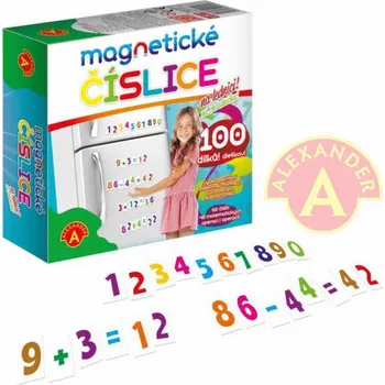 Společenská hra ALEXANDER Hra Číslice magnetické set 100ks na lednici | 27