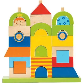 Dřevěná hračka WOODY Navlékací tvary Můj dům *DŘEVĚNÉ HRAČKY* | 140900