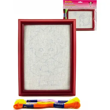 Vyšívací vzor Vyšívání set rámeček na pověšení s předlohou a přízí 3ks různé druhy v sáčku | 65554