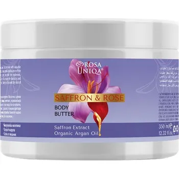 Tělové mléko ROSA UNIQA Saffron & Rose tělové máslo, 350 ml