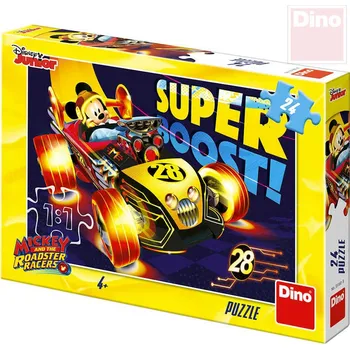 DINO Puzzle 24 dílků Mickey Mouse na závodě 26x18cm skládačka v krabici | AS37