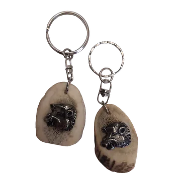 Parohový přívěsek - klíčenka - Hlava divočáka