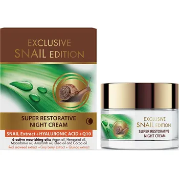 Pleťový krém ROSA UNIQA EXCLUSIVE SNAIL EDITION obnovující noční krém, 50 ml