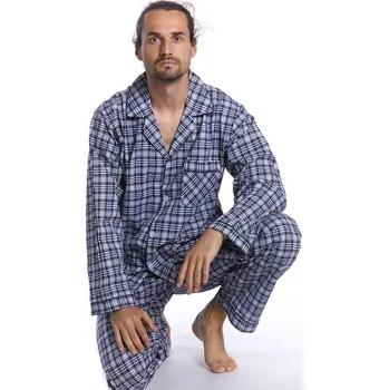 Pánské pyžamo Pyžamo z bavlny pro muže PAPM265 modrá m