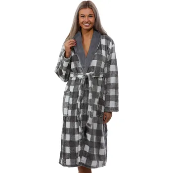 Dámský župan Župan dámský huňatý 1Z1106 šedá l