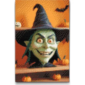 Diamantové malování Diamantové malování - Čarodejnická maska Velikost: 20x30cm, Rámování: Pouze srolované plátno, Diamanty: Čtvercové
