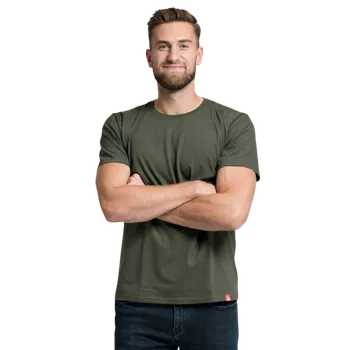 Pánské tričko CityZen Agen Dark khaki Pánské triko krátký rukáv Velikost: 5XL