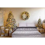 Matex Flanelové povlečení 140x200 + 70x90 cm - Šedé vzory