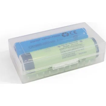 Článková baterie BasicNature Battery box pro 2 x 18650 baterie transparentní