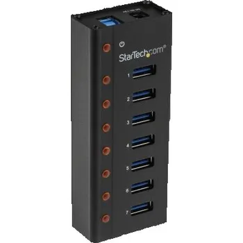 USB hub Rozbočovač USB ST7300U3M, standard: USB 3.0, počet portů USB: 7 Adaptér střídavého proudu, typ USB: USB A StarTech.com