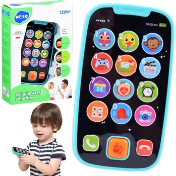 Hračka pro nejmenší Telefon pro děti Hola 12,5 cm x 7 cm, vícebarevný