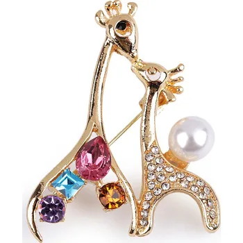 Náramek Brož králíček, ovečka, žirafa, liška, malé, 2 zlatá žirafa