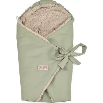 Potah na autosedačku Zimní zavinovací deka/ zavinovačka Albero s beránkem do autosedačky zelená (OTULFOTT4_100X100)