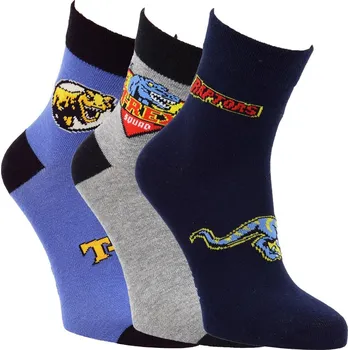DINOSAURUS chlapecké veselé ponožky VIO 31-34 mix - CHLAPEC