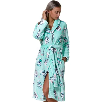 Dámský župan Dámský župan huňatý s límcem, Pejsci 1Z1161 zelená s