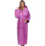 Lila, světle fialový luxusní dlouhý župan na kojení z extra froté NORSKÉ PRUHY 1ZF3030 fialová l-xl