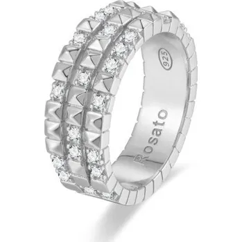 Prsten Rosato Originální stříbrný prsten se zirkony Cubica RZA015 58 mm + 2 měsíce na vrácení zboží