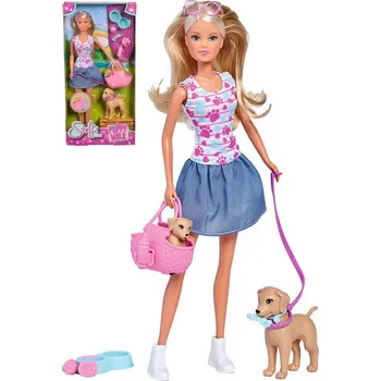 SIMBA Panenka Steffi na procházce set s pejsky a doplňky | 76484