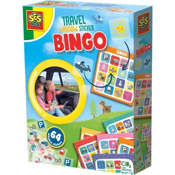 Desková hra SES CREATIVE Hra Bingo cestovní samolepky do auta *SPOLEČENSKÉ HRY* | 1037
