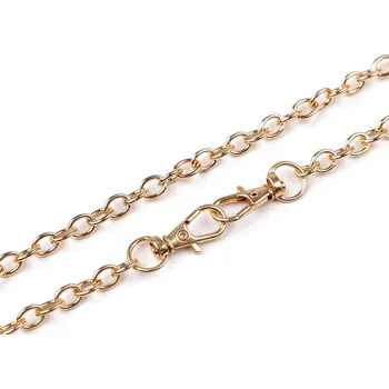 Řetízek Řetízek na kabelky s karabinou délka 120 cm, malé, zlatá klasik