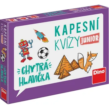 Společenská hra DINO Kapesní kvízy junior Chytrá hlavička cestovní CZ *SPOLEČENSKÉ HRY* | 1037