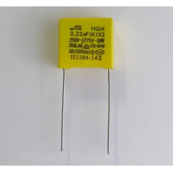 Kondenzátor Kondenzátor 0,22µF/275V 12x8x16