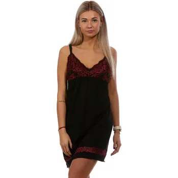 Dámská noční košile Luxusní noční košilka - Donna ALEXIA 1E8392 černá 6xl