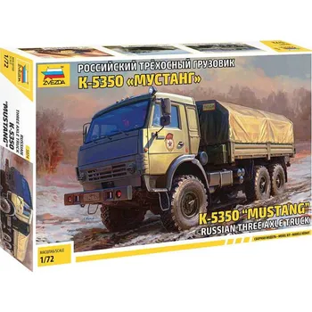autíčko Three Axle Truck K-5350 Mustang 1:72 - Zvezda stavebnice Nákladní vůz K-5350 Mustang - ModelKIT
