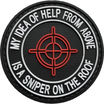 Nášivka WARAGOD My idea of help nášivka PVC, černo červená