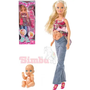 SIMBA Steffi těhotná panenka set s miminkem v bříšku a doplňky | 19