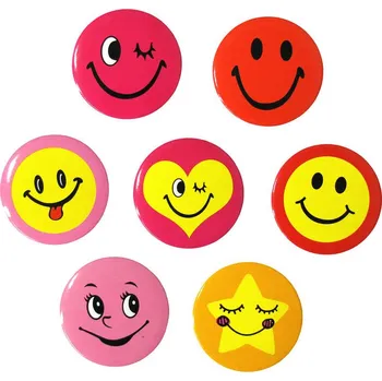 Odznak smajlík velký barevný 4,5cm různé druhy | AS128